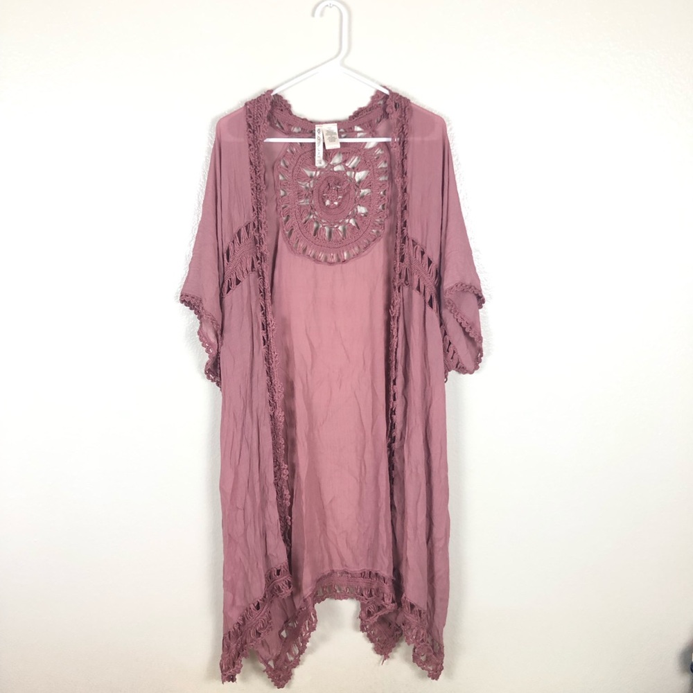 Forgotten Grace L-XL Blush Pink Beach Coverup